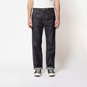 Shibuya - Japanese Selvedge Denim Jeans Loose Straight Fit Jeans High Waist Copper Button Button Fly Organic Kaihara Denim - The Jean Maker