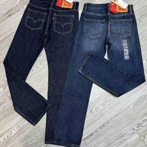 Men’s Straight Fit Denim Jeans – Dark Wash & Classic Blue